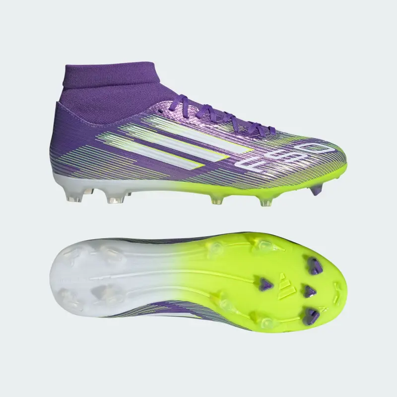 adidas-f-50-league-mid-cut-fgmg-purple-rush-cloud-white-lucid-lemon-ji0886 Category | SUFC Shirts & Football Gear